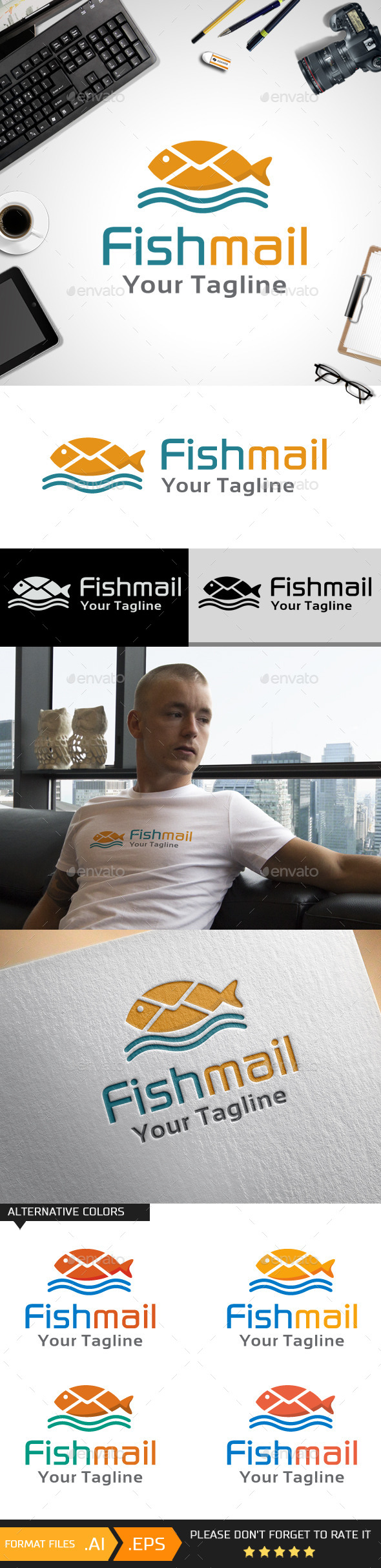 GraphicRiver Fish Mail Logo Template 10620831 GraphicRiver Fish Mail Logo Template 10620831