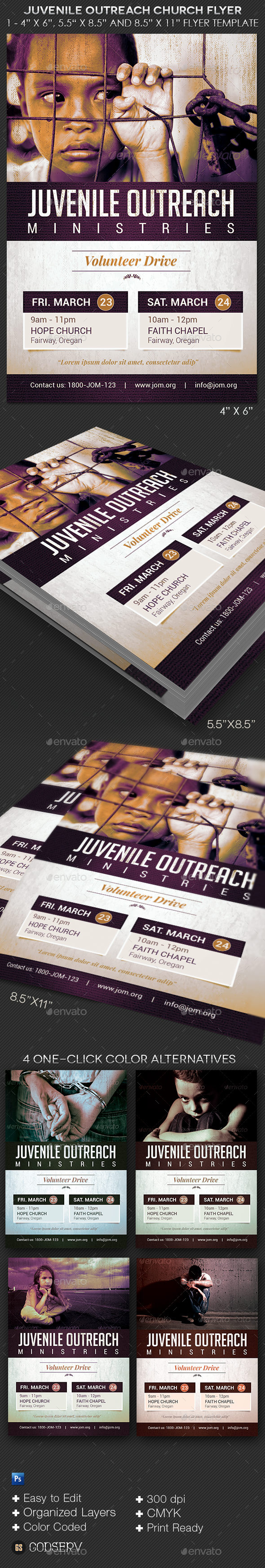 GraphicRiver Juvenile Outreach Church Flyer Template 10621709 GraphicRiver Juvenile Outreach Church Flyer Template 10621709