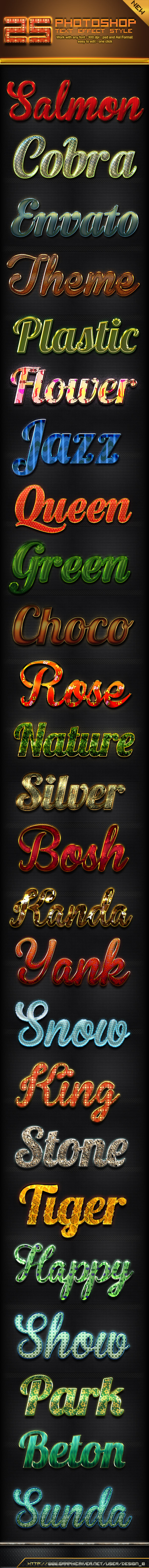 GraphicRiver 25 Photoshop Text Effect Styles 10622361 GraphicRiver 25 Photoshop Text Effect Styles 10622361