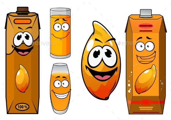 GraphicRiver Fresh Mango Juice Characters 10622434 GraphicRiver Fresh Mango Juice Characters 10622434