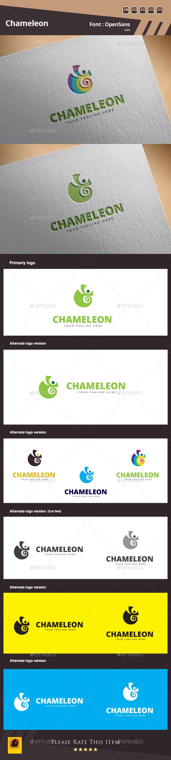 GraphicRiver Chameleon Logo Template 10622717 GraphicRiver Chameleon Logo Template 10622717