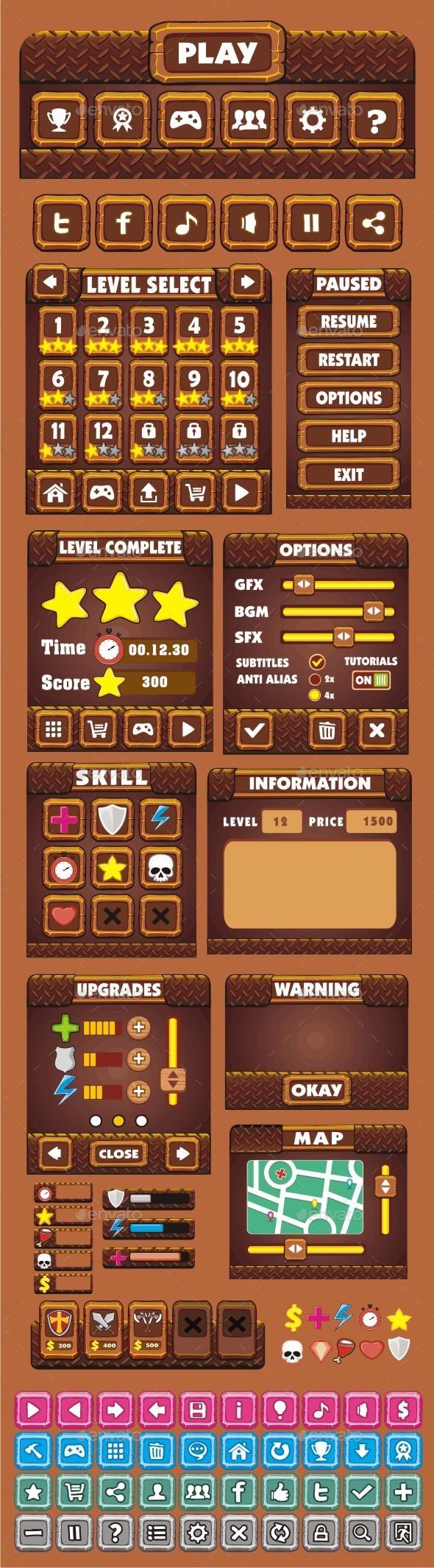 GraphicRiver cartoon game gui pack 14 10622791 GraphicRiver cartoon game gui pack 14 10622791