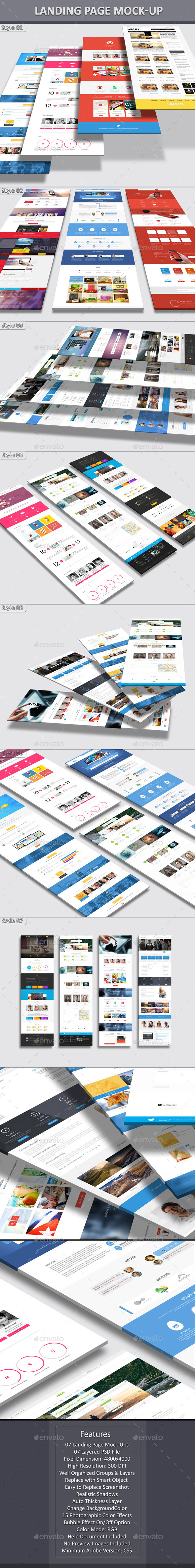 GraphicRiver Landing Page Mock-Up 10604075 GraphicRiver Landing Page Mock-Up 10604075