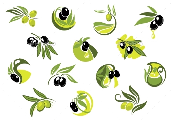 GraphicRiver Olive Branches 10623096 GraphicRiver Olive Branches 10623096