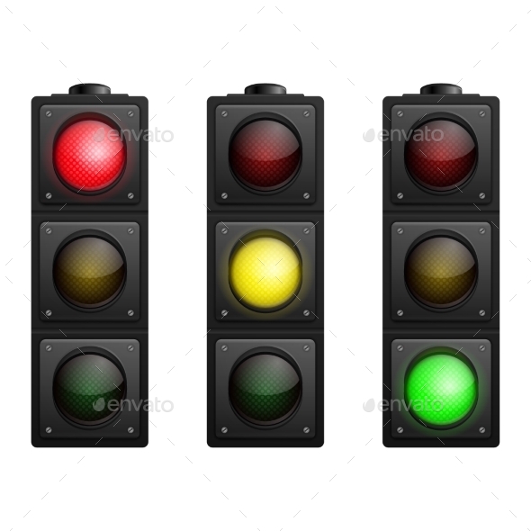 GraphicRiver Set of Traffic Lights 10624531 GraphicRiver Set of Traffic Lights 10624531