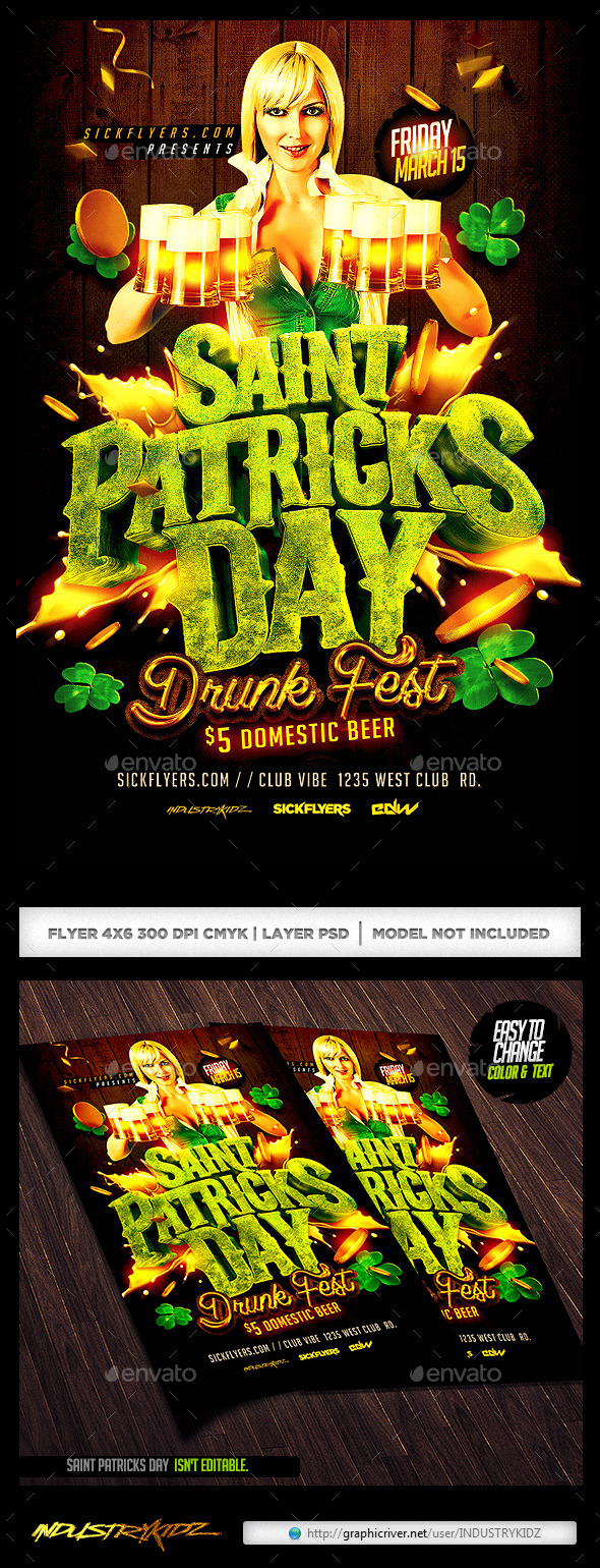 GraphicRiver St Patricks Day Drunk Fest Party 10627861 GraphicRiver St Patricks Day Drunk Fest Party 10627861