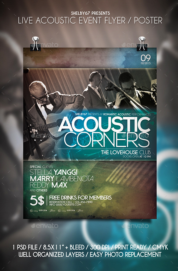 GraphicRiver Live Acoustic Event Flyer Poster 10628196 GraphicRiver Live Acoustic Event Flyer Poster 10628196