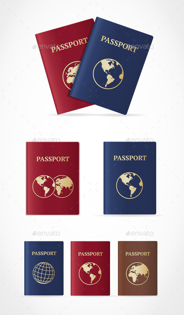 GraphicRiver Passport Set 10629045 GraphicRiver Passport Set 10629045