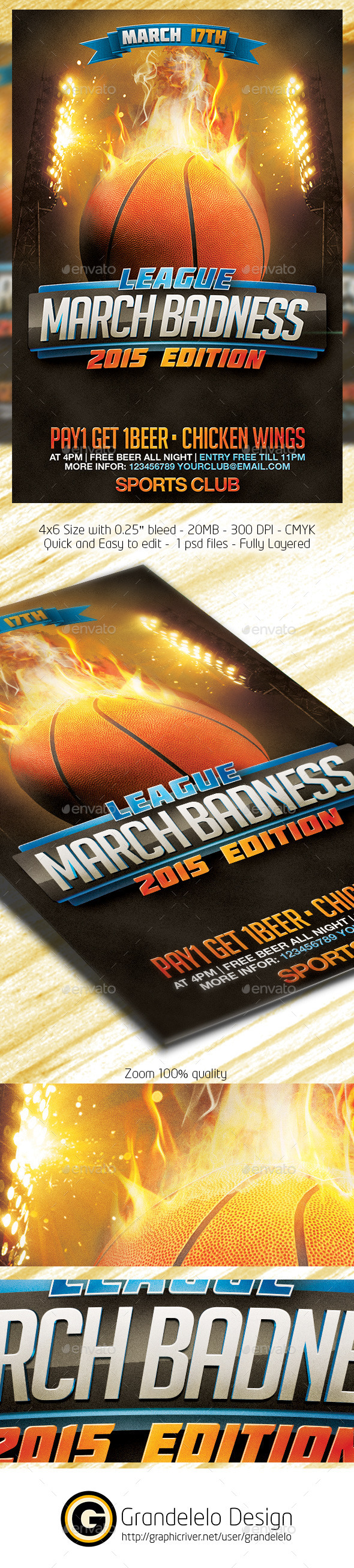 GraphicRiver March Badness Basketball Flyer Template 10629290 GraphicRiver March Badness Basketball Flyer Template 10629290