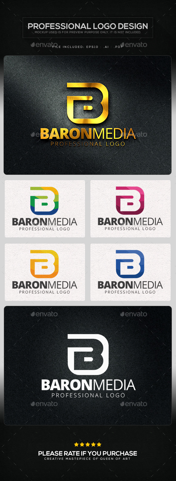 GraphicRiver Baron Media Logo Template 10629464 GraphicRiver Baron Media Logo Template 10629464
