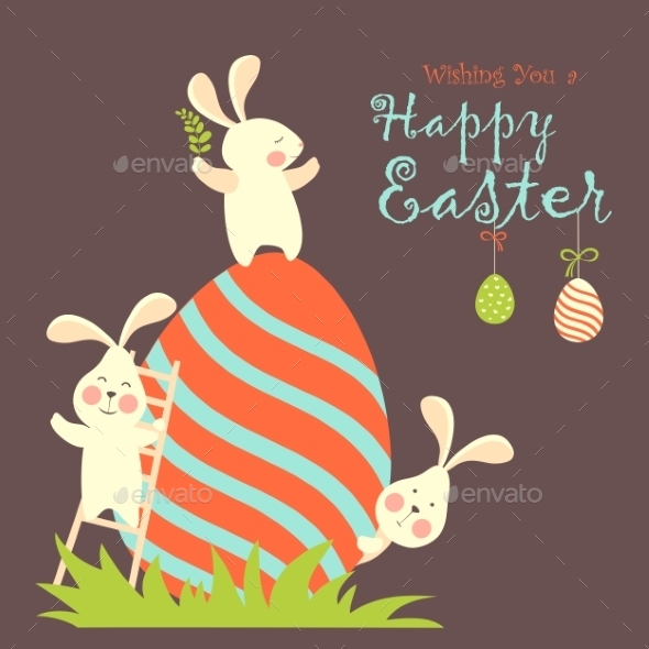 GraphicRiver Easter Bunnies and Easter Eggs 10629580 GraphicRiver Easter Bunnies and Easter Eggs 10629580