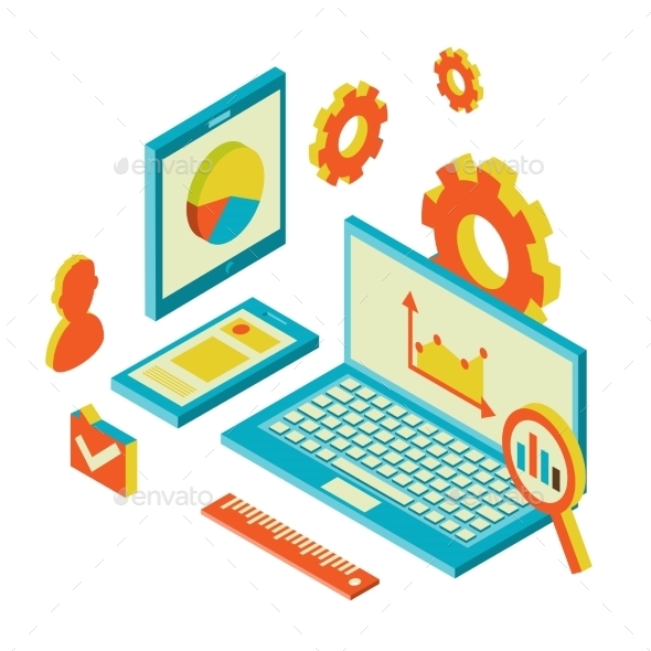 GraphicRiver Isometric Design of Website Analytics 10630470 GraphicRiver Isometric Design of Website Analytics 10630470