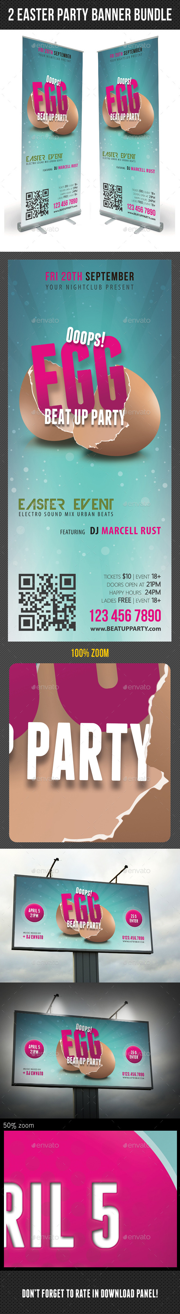 GraphicRiver 2 in 1 Easter Break Up Party Banner Bundle 10636594 GraphicRiver 2 in 1 Easter Break Up Party Banner Bundle 10636594