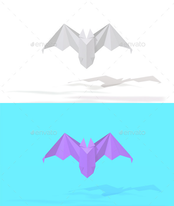 GraphicRiver Polygon Origami Bat 10636595 GraphicRiver Polygon Origami Bat 10636595