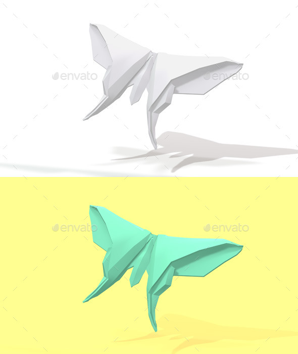 GraphicRiver Polygon Origami Butterfly 10636609 GraphicRiver Polygon Origami Butterfly 10636609