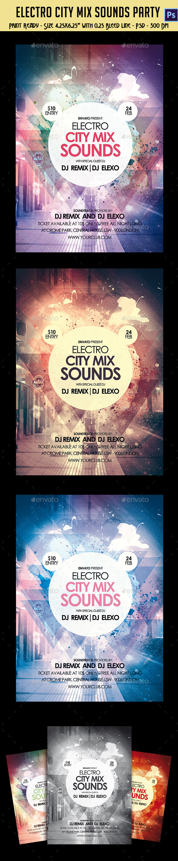 GraphicRiver Electro City Mix Sounds Party Flyer 10636638 GraphicRiver Electro City Mix Sounds Party Flyer 10636638