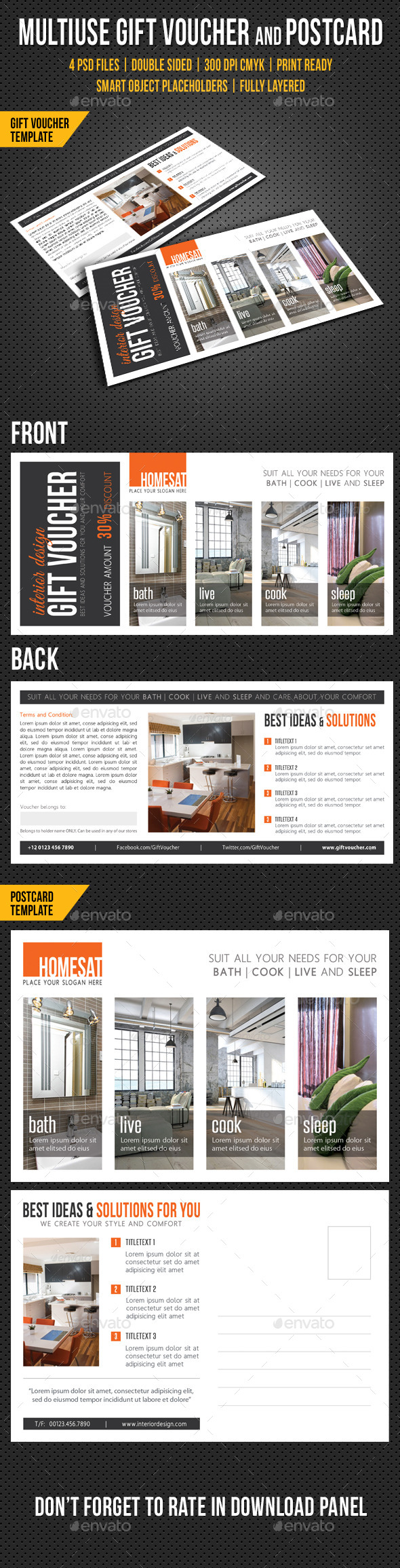 GraphicRiver Multiuse Gift Voucher and Postcard V03 10636847 GraphicRiver Multiuse Gift Voucher and Postcard V03 10636847