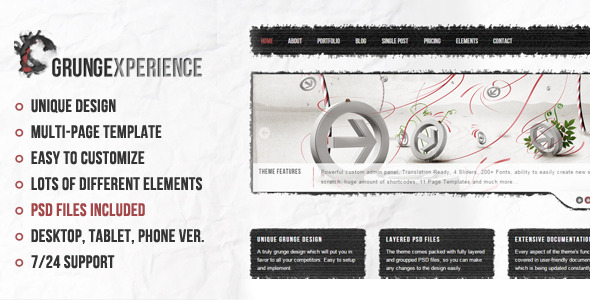 Grungexperience - Premium Muse Template