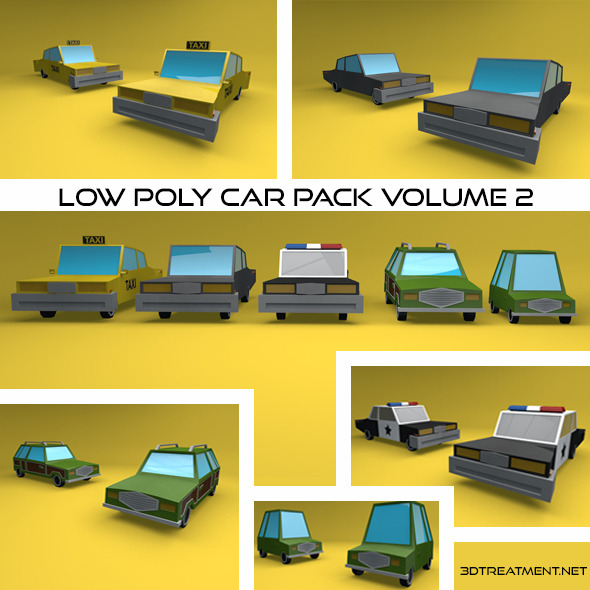 Low Poly Vehicles Volume 2 - 3DOcean Item for Sale