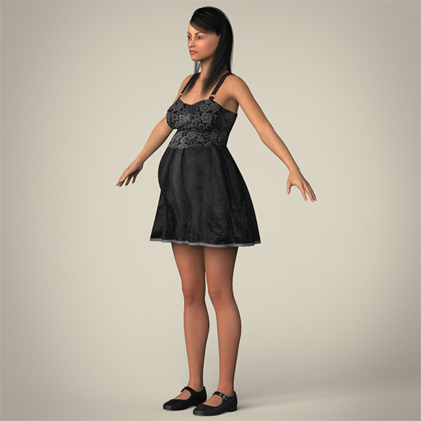 Realistic Pregnant Woman - 3DOcean Item for Sale