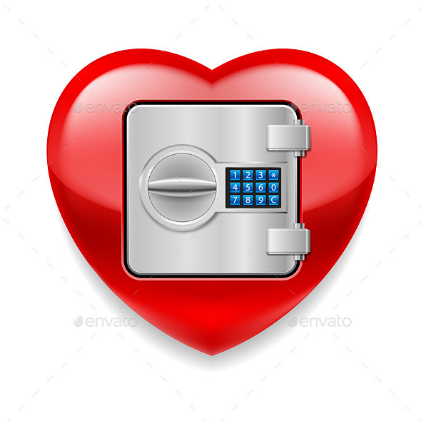 GraphicRiver Shiny Red Heart as a Safe 10639188 GraphicRiver Shiny Red Heart as a Safe 10639188