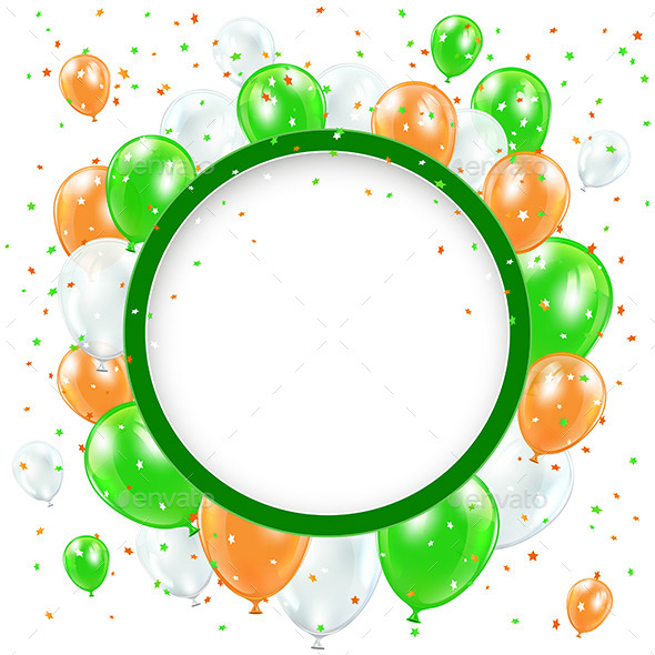 GraphicRiver Round Banner with Balloons and Confetti 10639290 GraphicRiver Round Banner with Balloons and Confetti 10639290