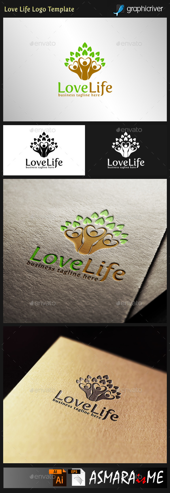 GraphicRiver Love life Healthy Logo 10639335 GraphicRiver Love life Healthy Logo 10639335