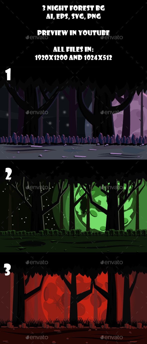 GraphicRiver 3 night game BG 10640086 GraphicRiver 3 night game BG 10640086
