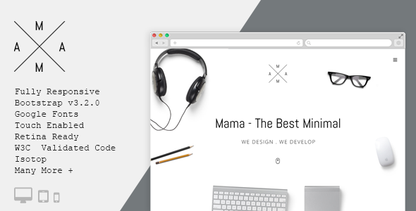 ThemeForest MAMA Creative Minimal Portfolio WordPress Theme 10513016 ThemeForest MAMA Creative Minimal Portfolio WordPress Theme 10513016