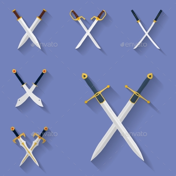 GraphicRiver Ancient Swords Icons 10640327 GraphicRiver Ancient Swords Icons 10640327