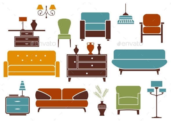 GraphicRiver Furniture and Interior Design Elements 10640580 GraphicRiver Furniture and Interior Design Elements 10640580