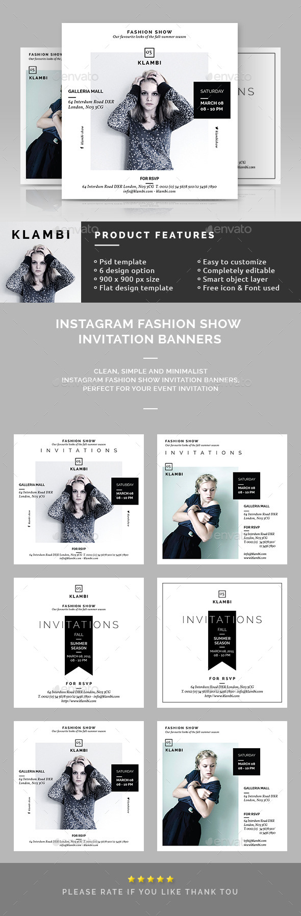 GraphicRiver Instagram Fashion Show Invitation Banners 10641526 GraphicRiver Instagram Fashion Show Invitation Banners 10641526