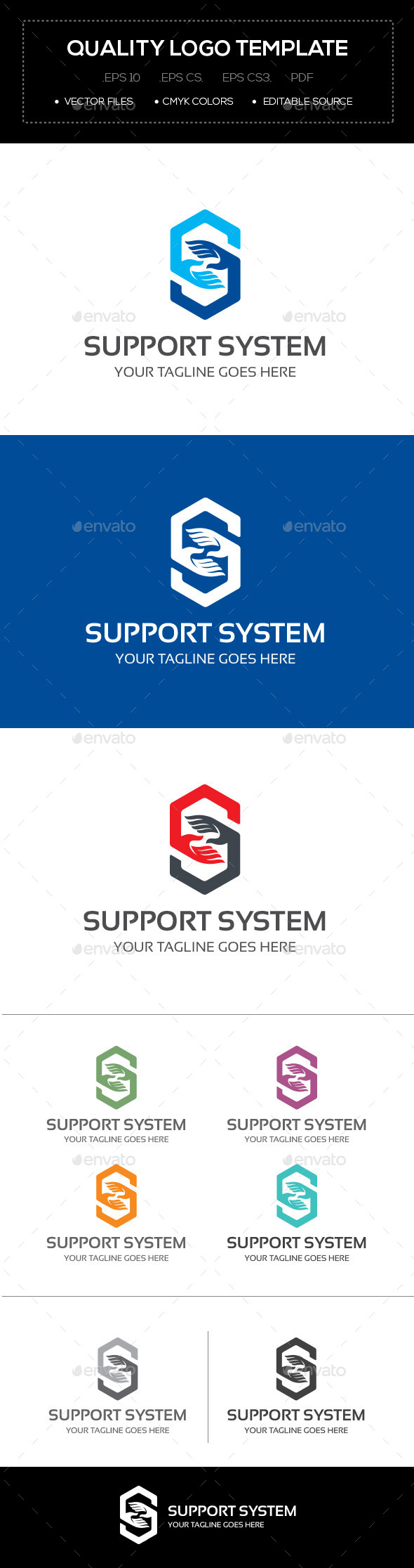 GraphicRiver Support System Logo Template 10641569 GraphicRiver Support System Logo Template 10641569