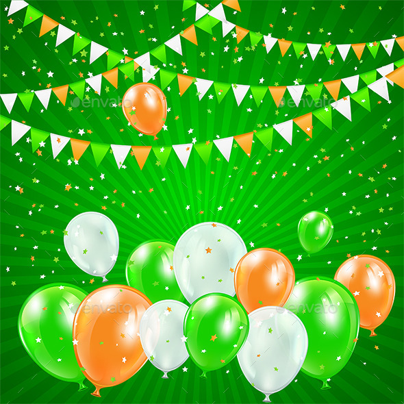 GraphicRiver Patricks Day Balloons and Confetti 10642625 GraphicRiver Patricks Day Balloons and Confetti 10642625
