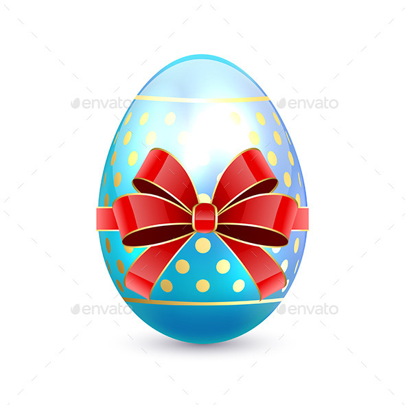 GraphicRiver Easter Egg with Red Bow 10643105 GraphicRiver Easter Egg with Red Bow 10643105