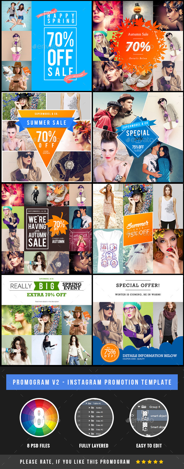 GraphicRiver Promogram 2 Instagram Promotion Template 10643792 GraphicRiver Promogram 2 Instagram Promotion Template 10643792