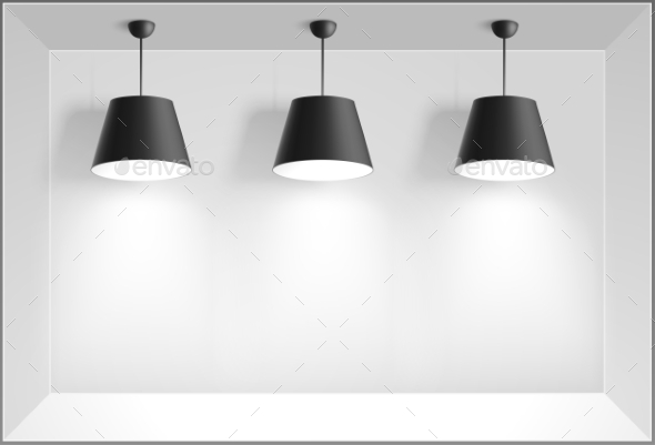 GraphicRiver Black Ceiling Lamps 10643891 GraphicRiver Black Ceiling Lamps 10643891