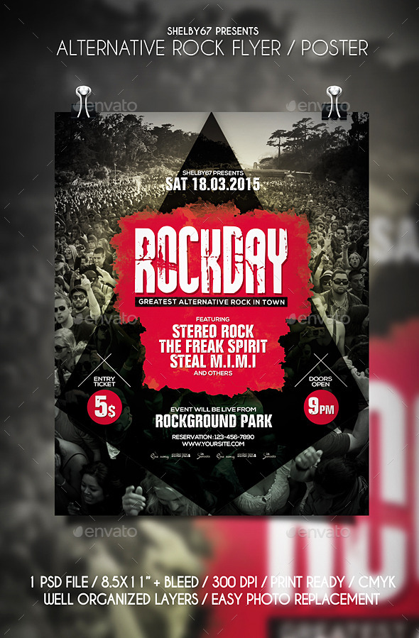 GraphicRiver Alternative Rock Flyer Poster 10643896 GraphicRiver Alternative Rock Flyer Poster 10643896