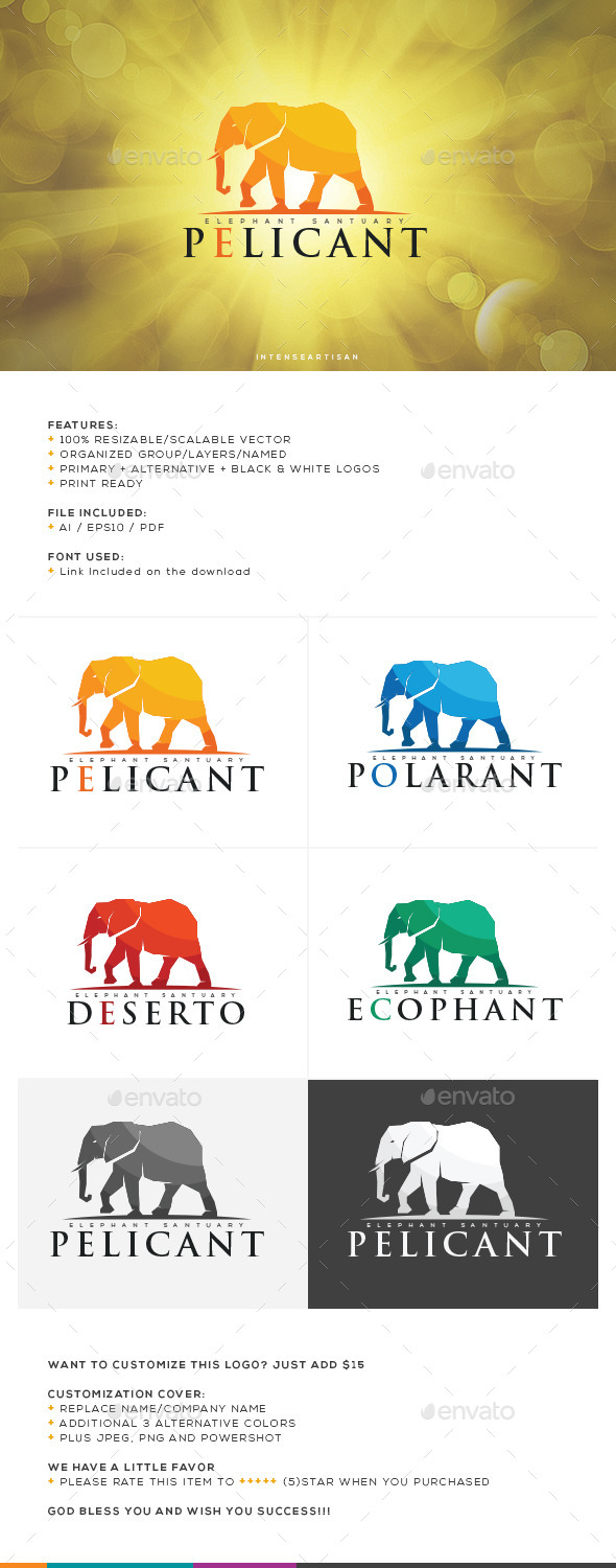 GraphicRiver Elephant Logo Template 10643904 GraphicRiver Elephant Logo Template 10643904