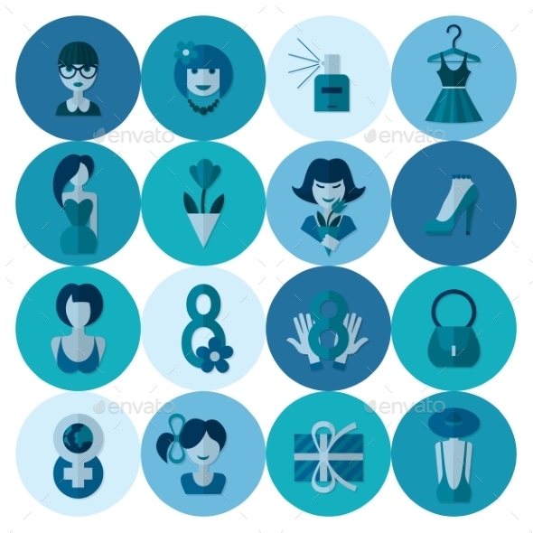 GraphicRiver Womans Day Icon Set 10645270 GraphicRiver Womans Day Icon Set 10645270
