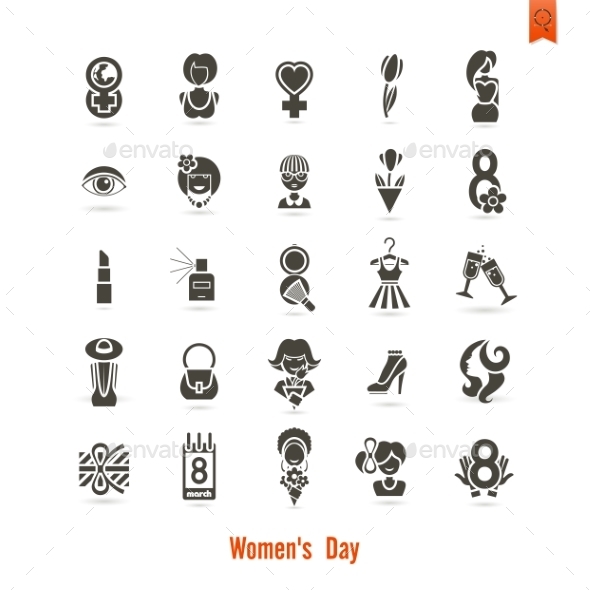 GraphicRiver Womans Day Icon Set 10645385 GraphicRiver Womans Day Icon Set 10645385