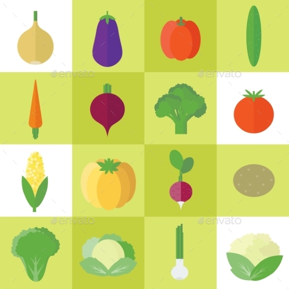 GraphicRiver Icons with Vegetables 10645470 GraphicRiver Icons with Vegetables 10645470