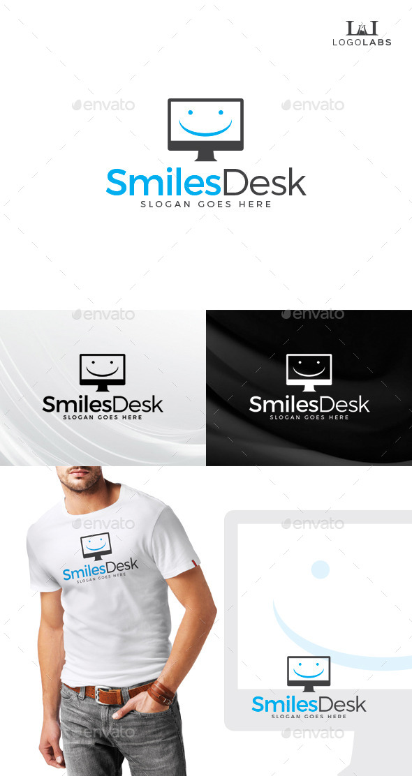 GraphicRiver Smiles Desk Logo 10646500 GraphicRiver Smiles Desk Logo 10646500