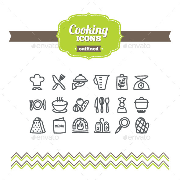 GraphicRiver Hand Drawn Cooking Icons 10647299 GraphicRiver Hand Drawn Cooking Icons 10647299