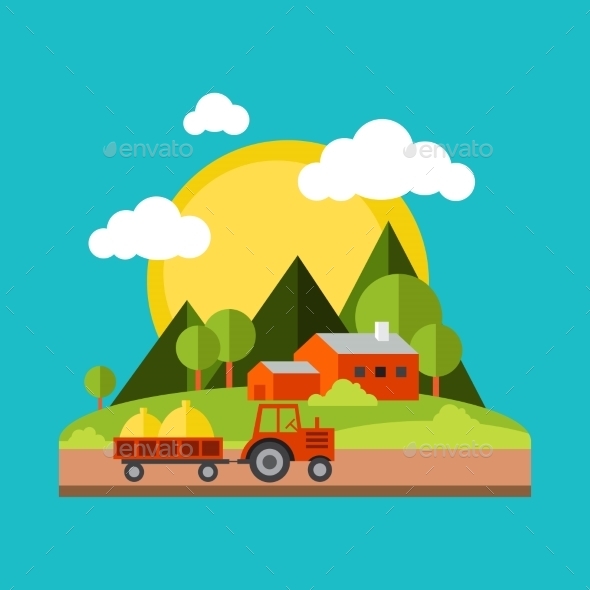 GraphicRiver Village Landscape 10647684 GraphicRiver Village Landscape 10647684