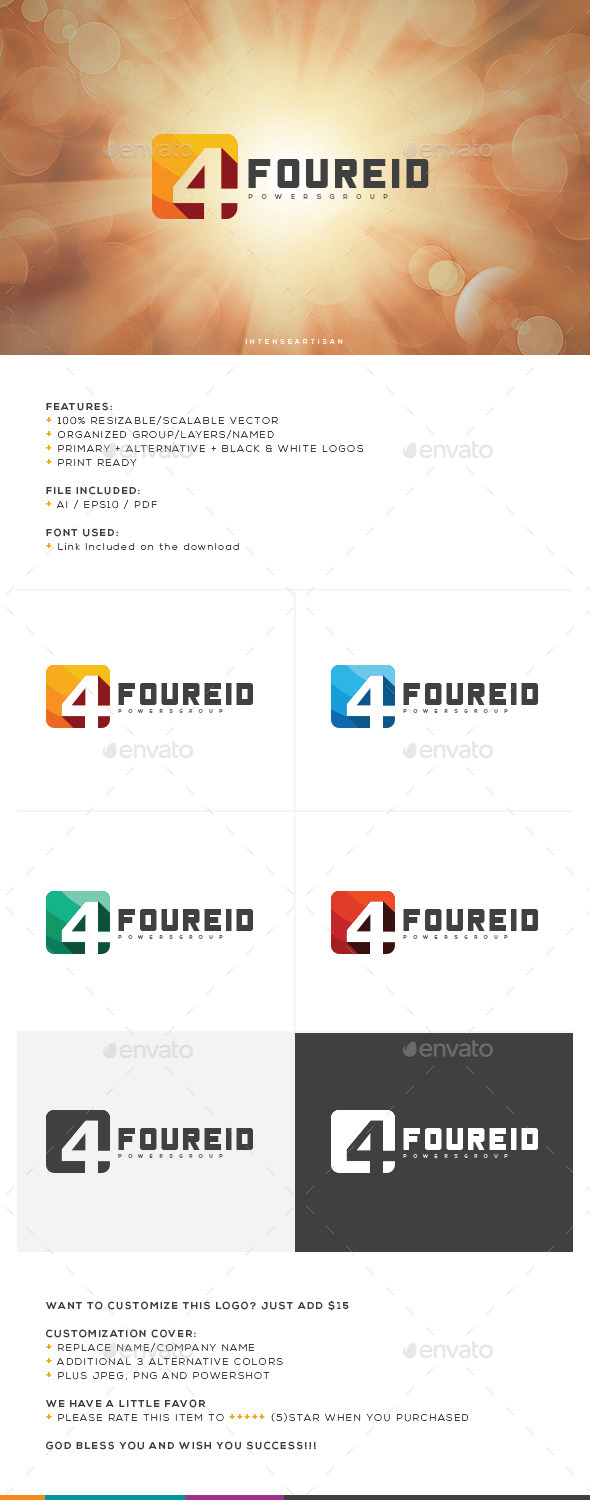 GraphicRiver Foureid Logo Template 10647837 GraphicRiver Foureid Logo Template 10647837