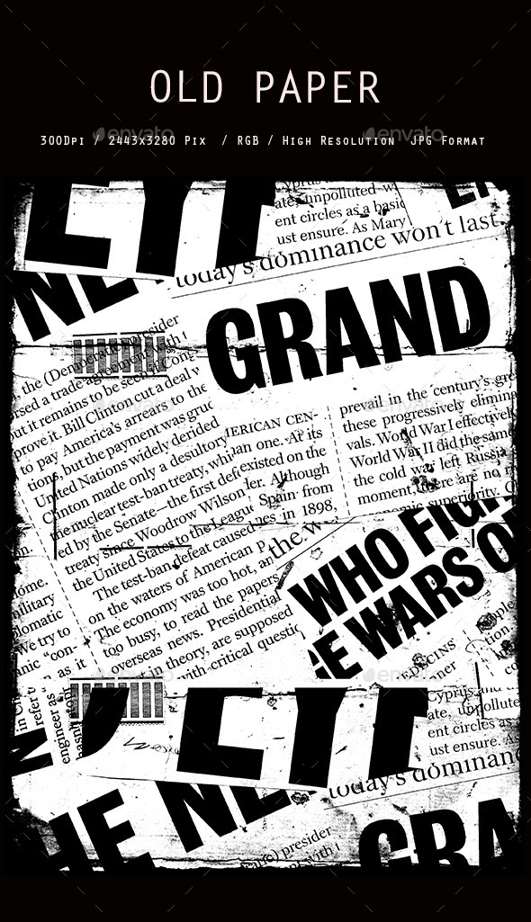 Old Newspaper collage 0121 (Abstract)