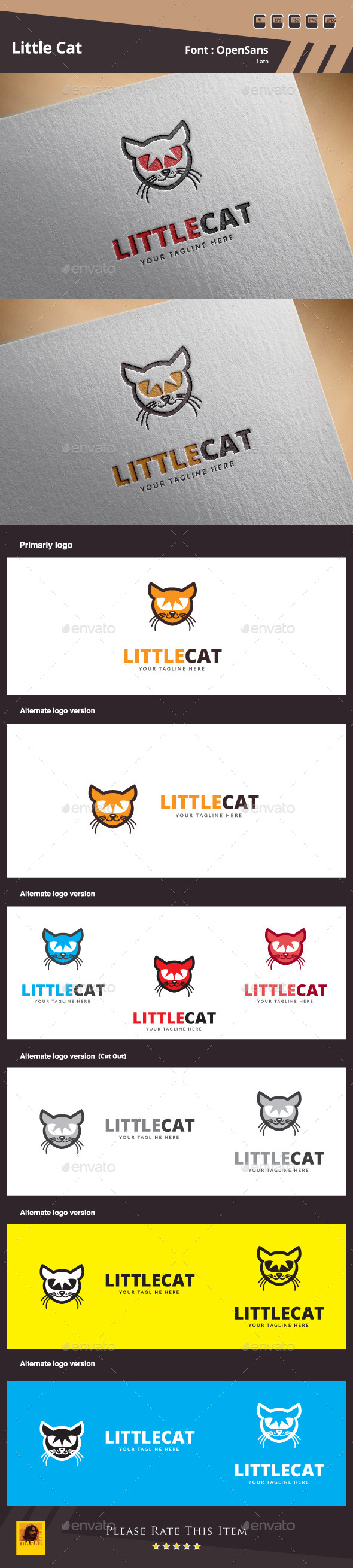 GraphicRiver Little Cat Logo Template 10648384 GraphicRiver Little Cat Logo Template 10648384