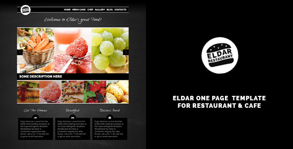 Eldar - Elegant Retina Restaurant & Cafe Template