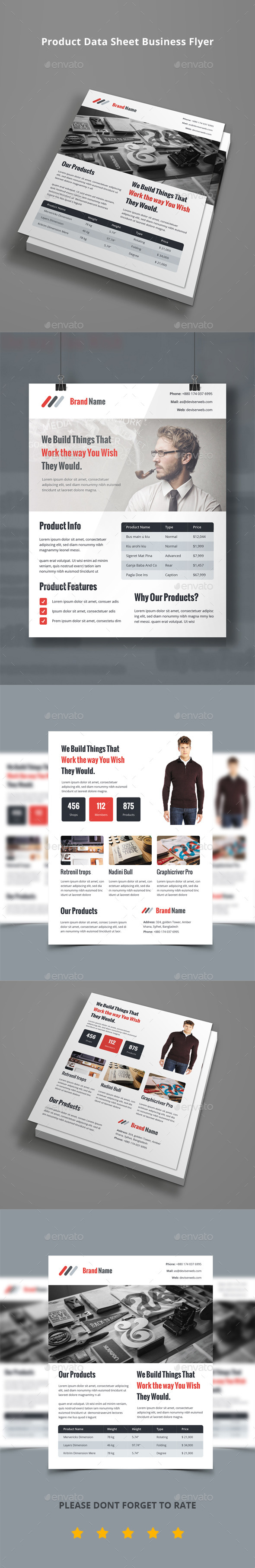 GraphicRiver Product Data Sheet Flyer With Pricing Table 10649852 GraphicRiver Product Data Sheet Flyer With Pricing Table 10649852